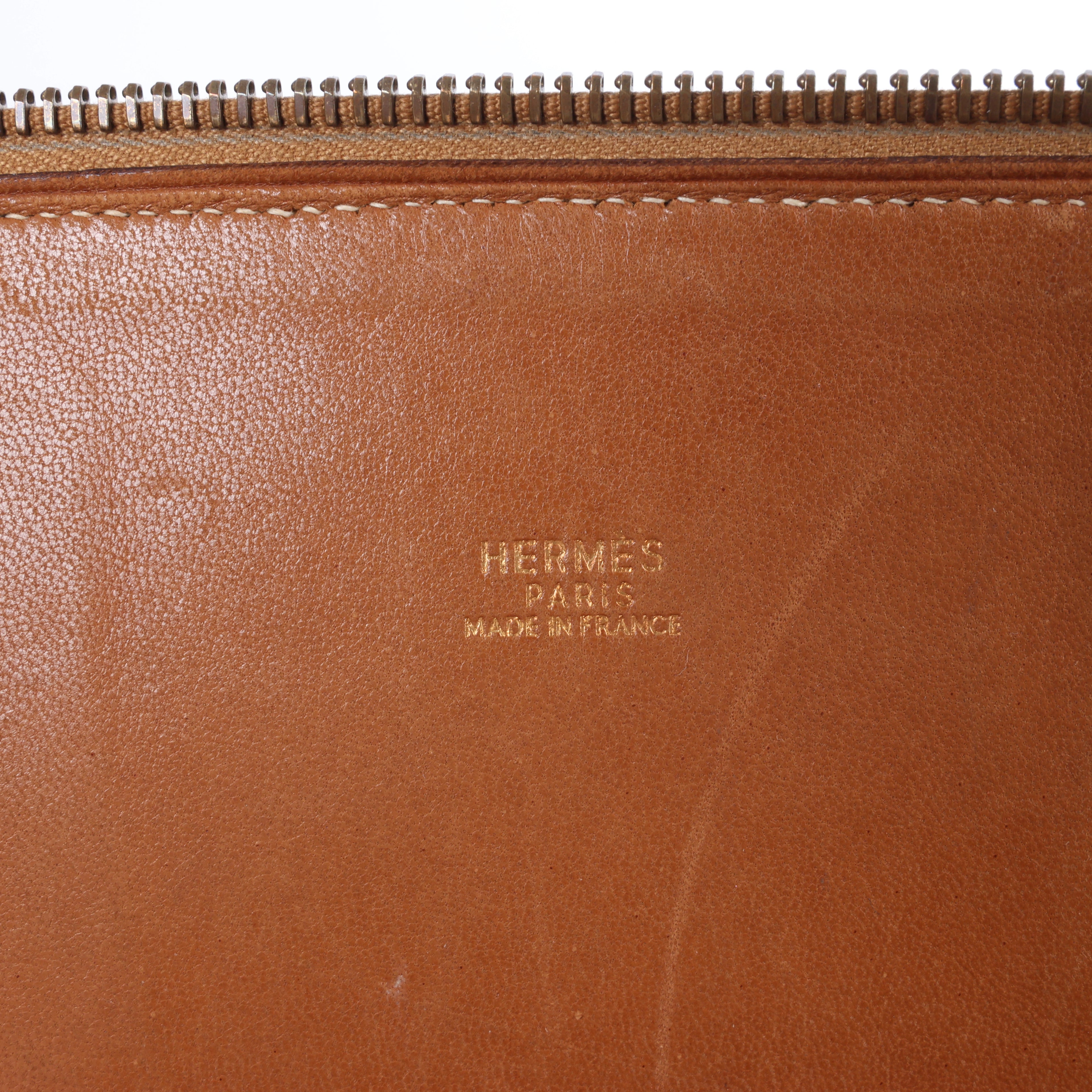 Hermès Bolide 35 Cushbell Leather Handbag in Brown ○X: 1994