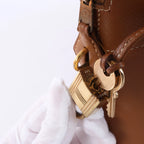 Hermès Bolide 35 Cushbell Leather Handbag in Brown ○X: 1994