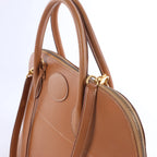 Hermès Bolide 35 Cushbell Leather Handbag in Brown ○X: 1994