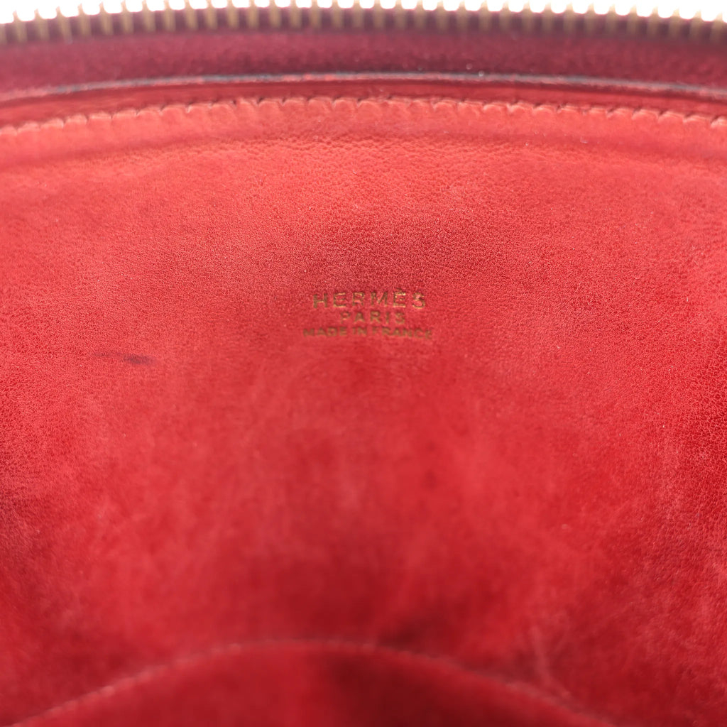 HERMES Bolide 35 Fjord Handbag in Rouge Casaque ○Y:1995