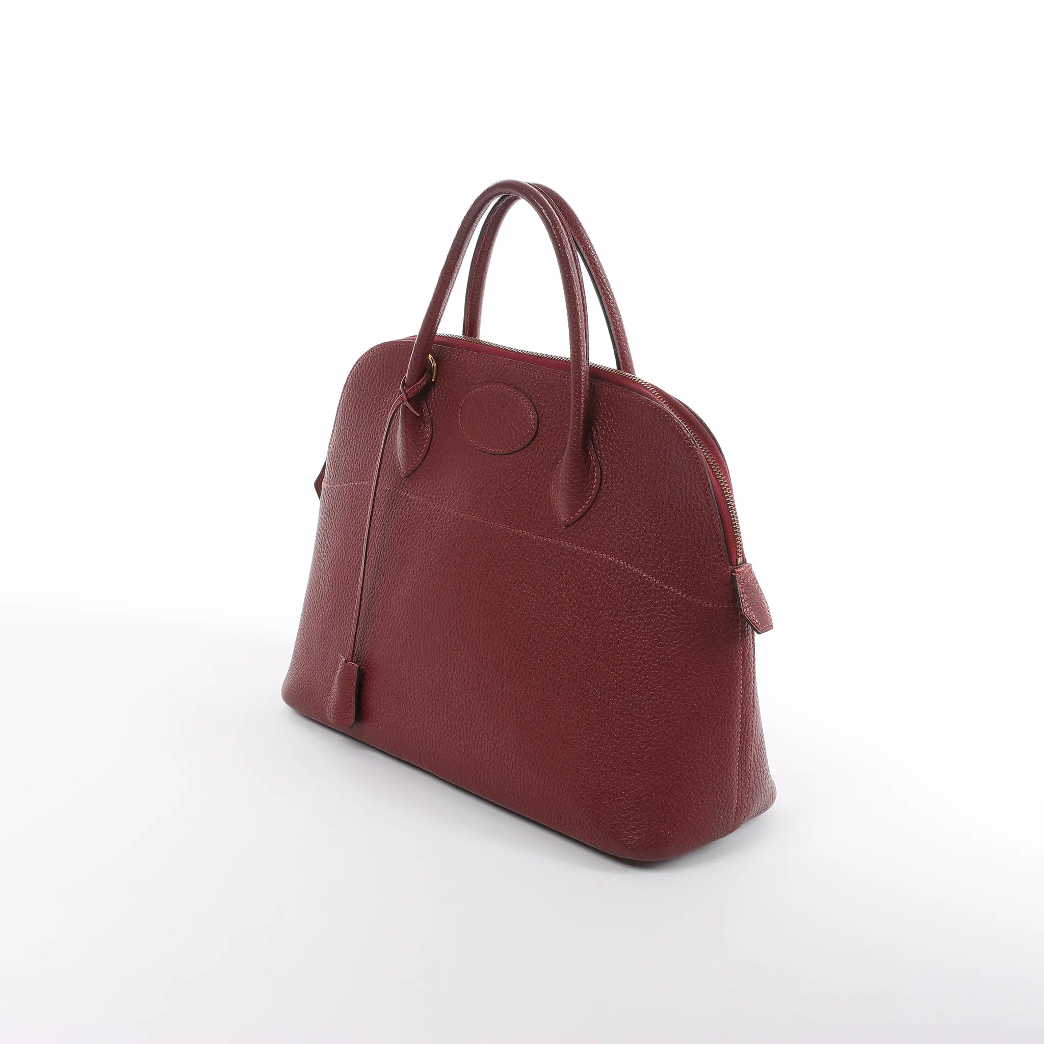 HERMES Bolide 35 Fjord Handbag in Rouge Casaque ○Y:1995