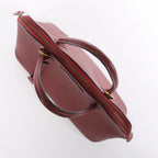HERMES Bolide 35 Fjord Handbag in Rouge Casaque ○Y:1995