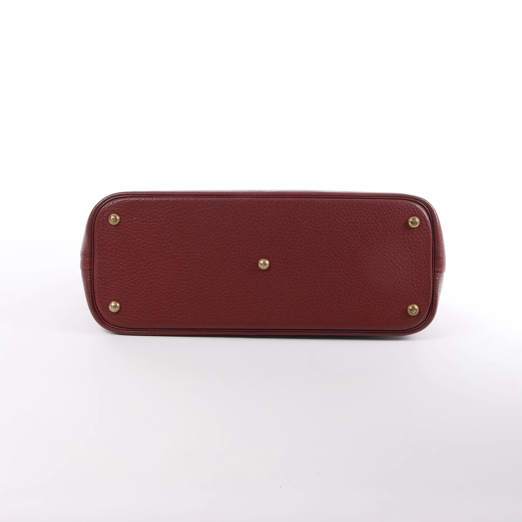 HERMES Bolide 35 Fjord Handbag in Rouge Casaque ○Y:1995