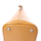 HERMES Bolide 35 Leather Handbag in Natural Brown □D: 2000