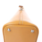HERMES Bolide 35 Leather Handbag in Natural Brown □D: 2000