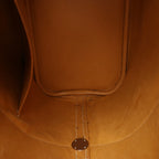 HERMES Bolide 35 Leather Handbag in Natural Brown □D: 2000