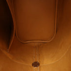 HERMES Bolide 35 Leather Handbag in Natural Brown □D: 2000