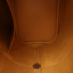 HERMES Bolide 35 Leather Handbag in Natural Brown □D: 2000