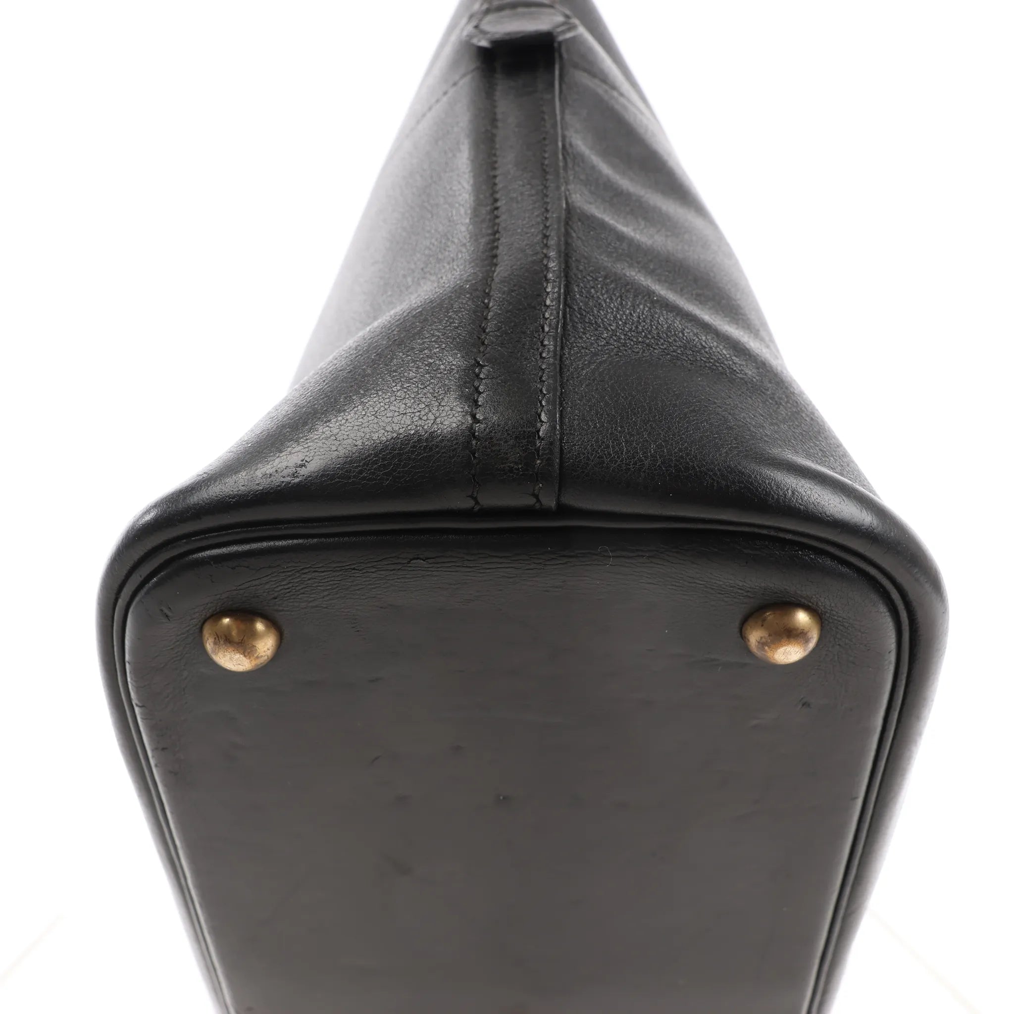 HERMES Bolide 35 Veau Gulliver 2Way Handbag in Black ○Y:1995