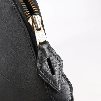 Sac à main HERMÈS Bolide 35 Veau Gulliver 2 en 1 noir ○Y:1995