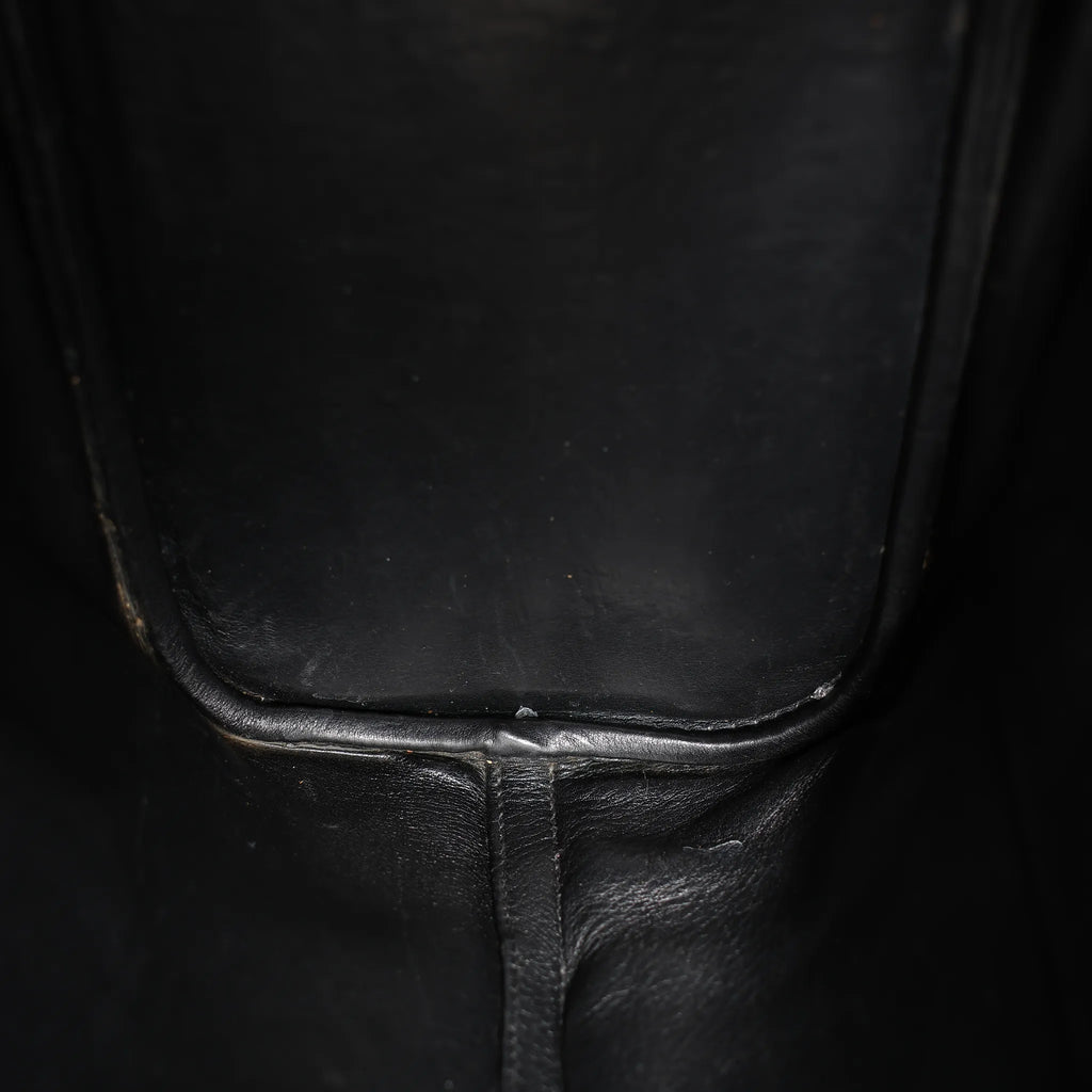 HERMES Bolide 35 Veau Gulliver 2Way Handbag in Black ○Y:1995