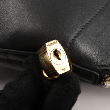 Sac à main HERMÈS Bolide 35 Veau Gulliver 2 en 1 noir ○Y:1995