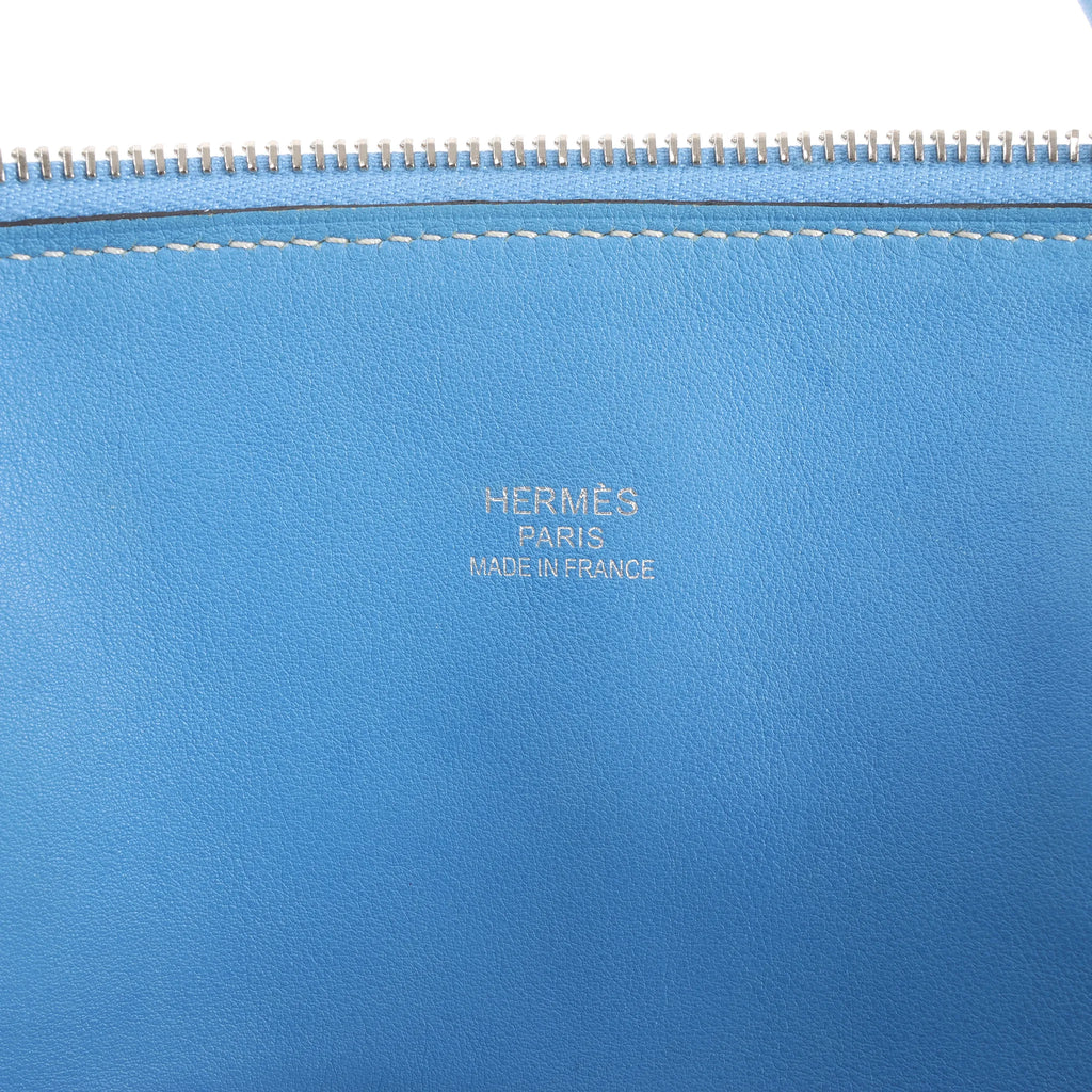 HERMES Bolide Relax 45 Handbag in Veau Sikkim Azure T:2015