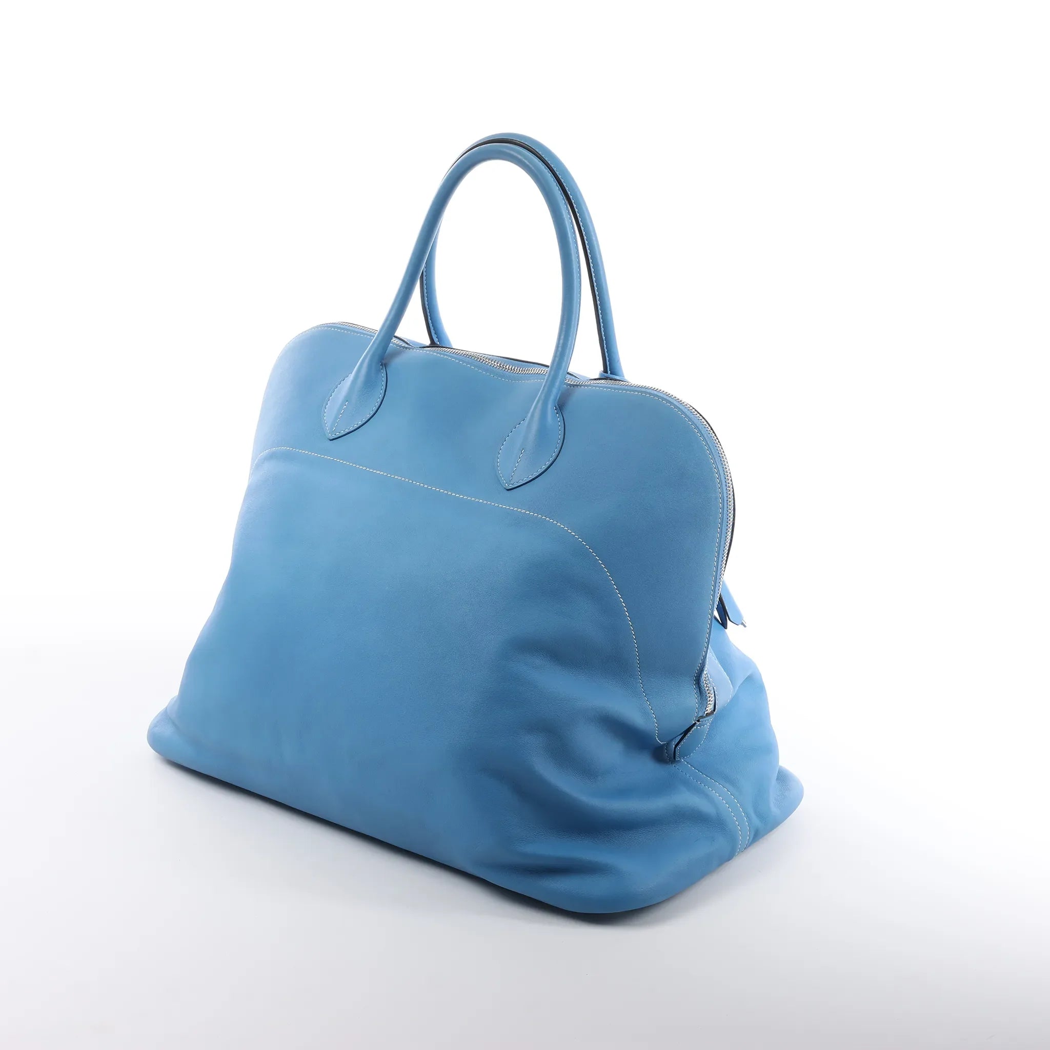 HERMES Bolide Relax 45 Handbag in Veau Sikkim Azure T:2015