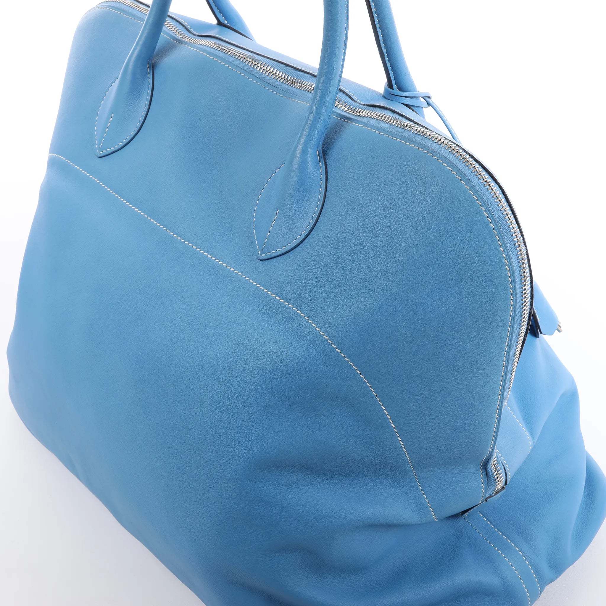 HERMES Bolide Relax 45 Handbag in Veau Sikkim Azure T:2015