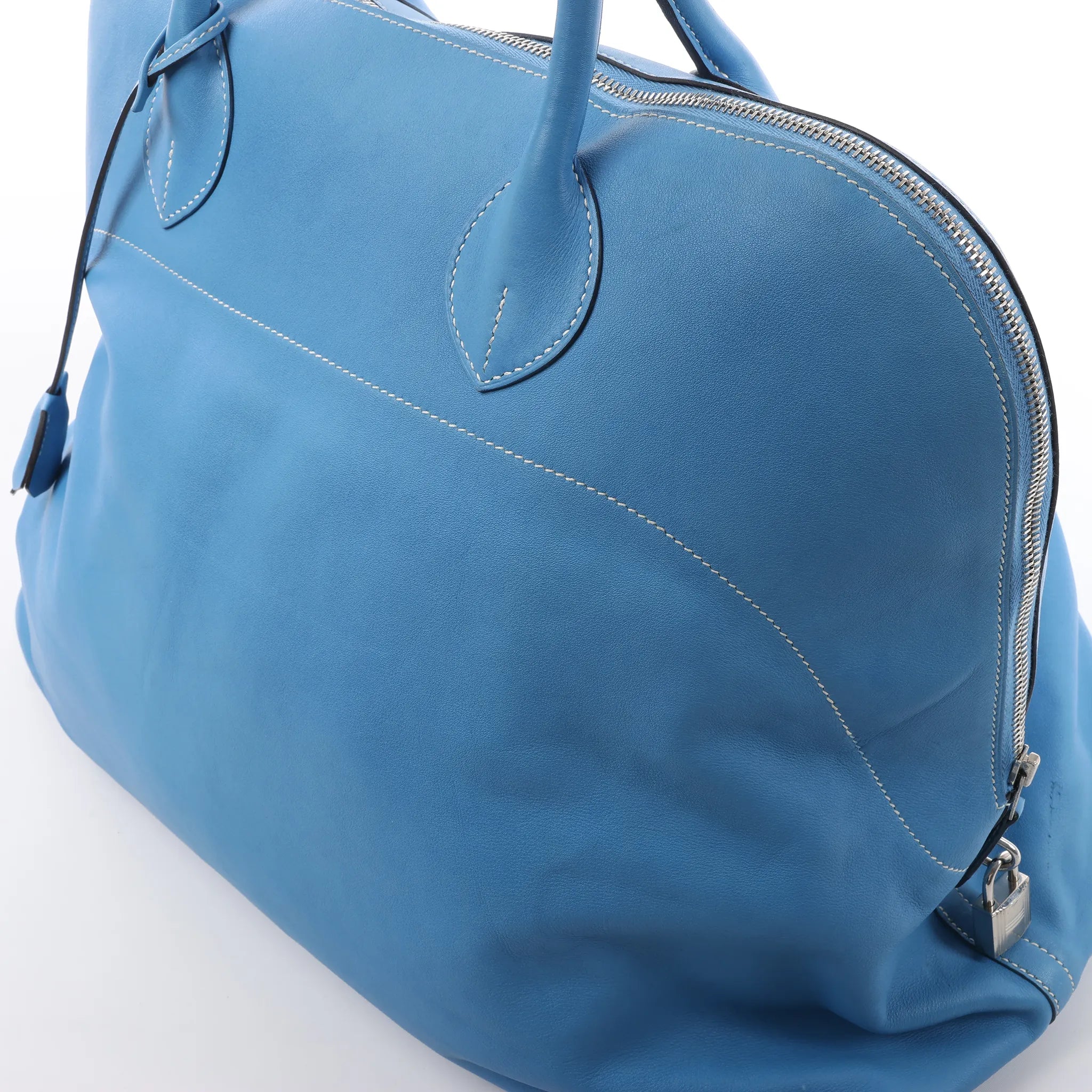HERMES Bolide Relax 45 Handbag in Veau Sikkim Azure T:2015
