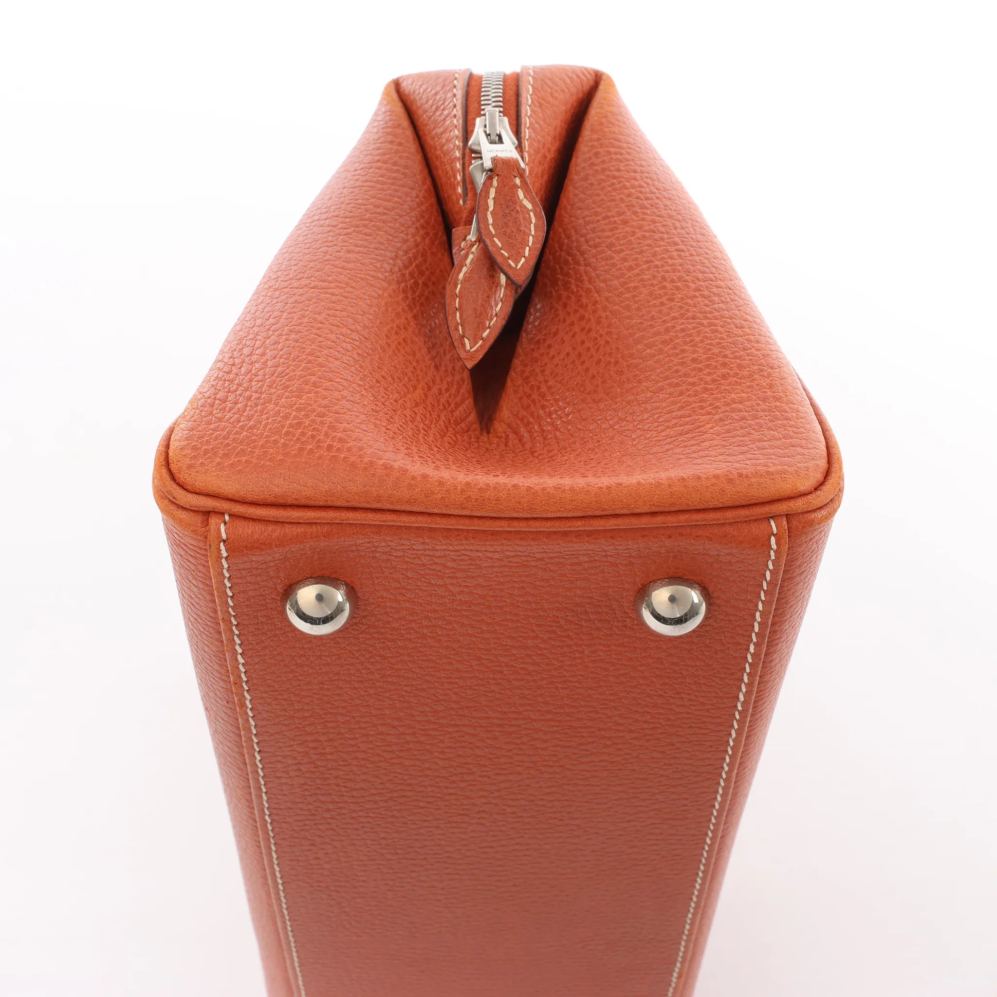 HERMES Bombay 27 Paris Vache Liegee Brique Handbag in Brown □J: 2006