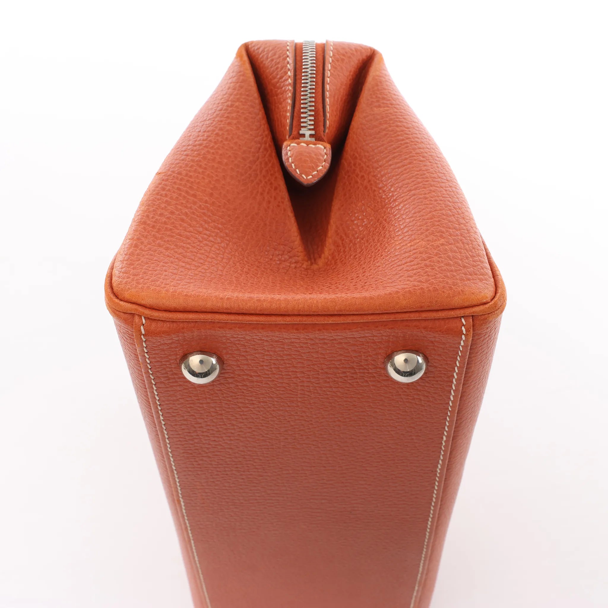 HERMES Bombay 27 Paris Vache Liegee Brique Handbag in Brown □J: 2006
