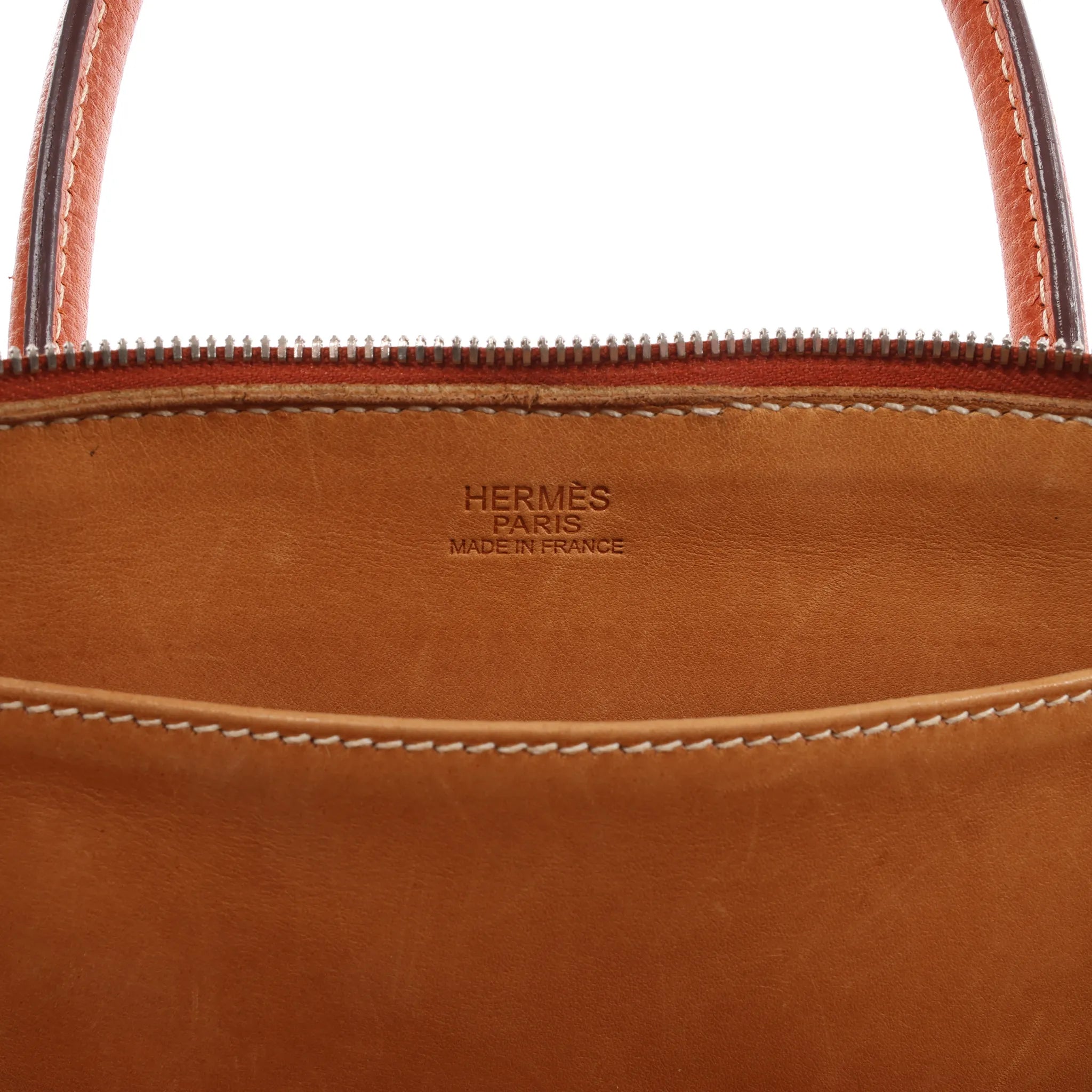 HERMES Bombay 27 Paris Vache Liegee Brique Handbag in Brown □J: 2006