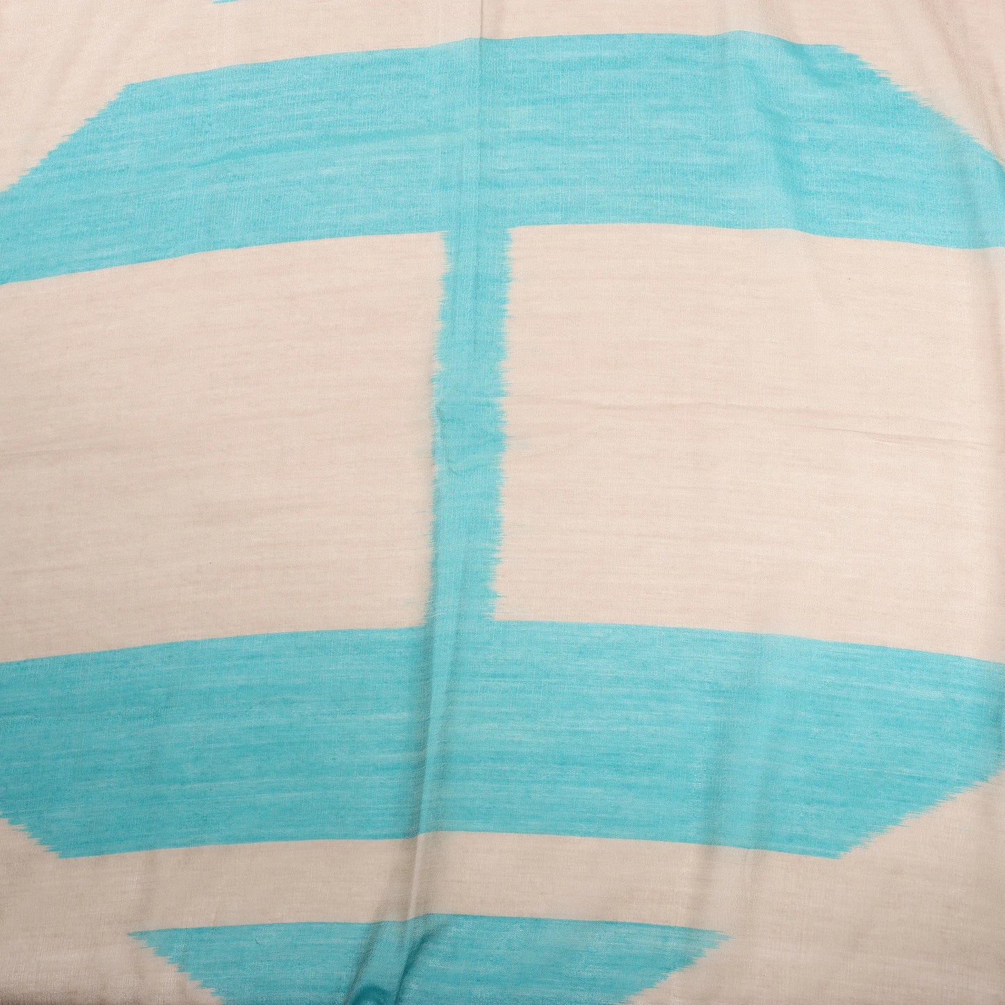 Hermès Carré Géant „Calégé amplume HIKAT“ Einstecktuch aus Kaschmir und Seide in Beige x Grün