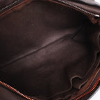 Hermes Caravan Horizontal PM Veau Derma Chocolat Silver Metal Fittings 2Way Handbag
