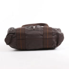 Hermes Caravan Horizontal PM Veau Derma Chocolat Silver Metal Fittings 2Way Handbag