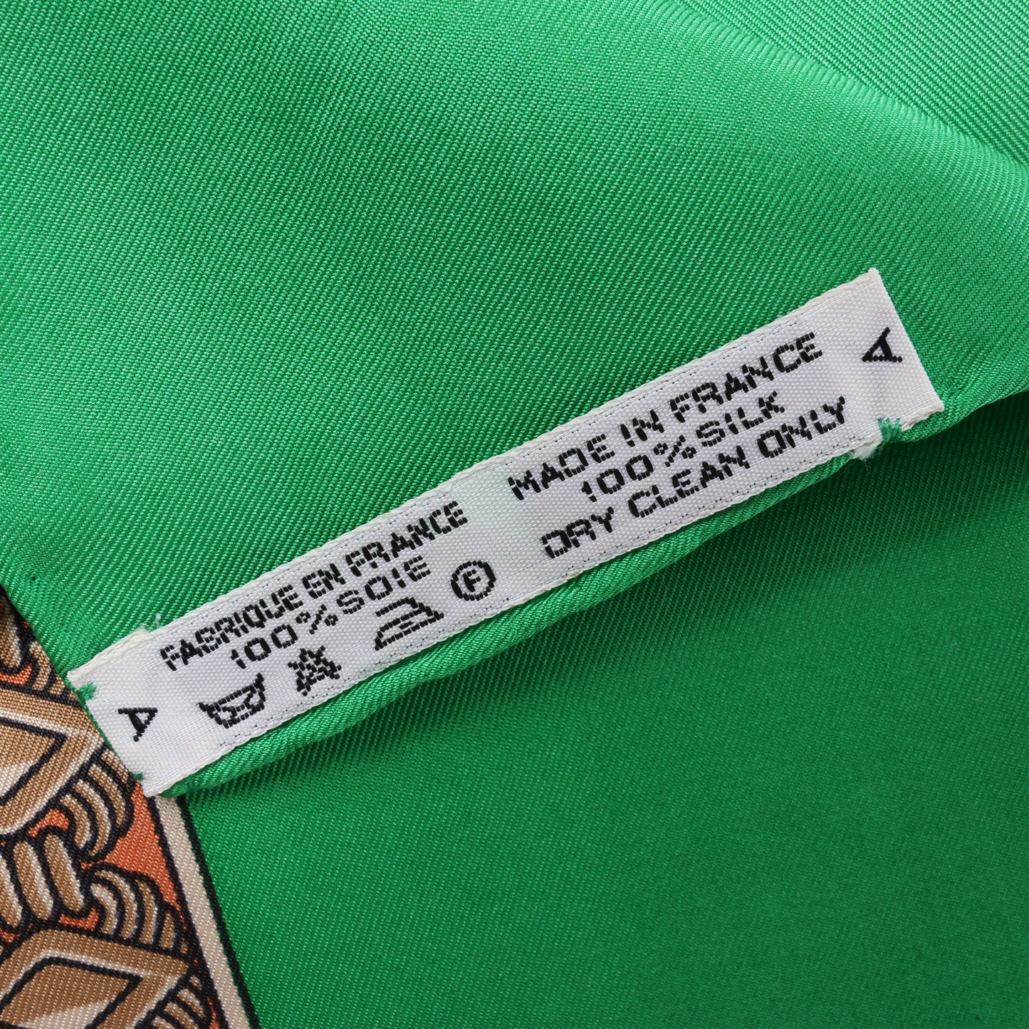 Hermès Carré 90 "Les Rubans du Cheval" Silk handkerchief in Green