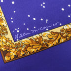 Hermès Carré 90 "Souvenirs de Paris" 100% Silk Scarf in Blue