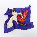 Hermès Carré 90 "Souvenirs de Paris" 100% Silk Scarf in Blue