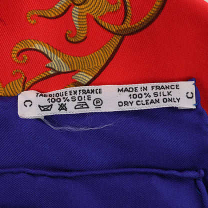 Hermès Carré 90 „Souvenirs de Paris“ Schal aus 100 % Seide in Blau