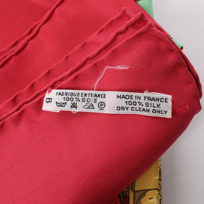 Hermès Carré 90 "Ferronnerie" Silk handkerchief in Red
