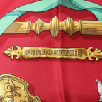 Hermès Carré 90 "Ferronnerie" Silk handkerchief in Red