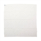 Hermès Carré 100 "Multicharms" silk scarf in white with small, subtle charm motifs evenly patterned across the fabric.