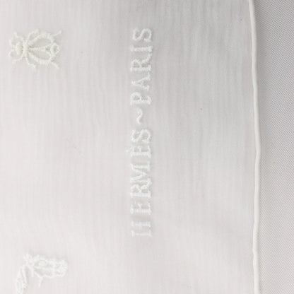 Hermès Carré 100 "Multicharms" Silk handkerchief in White
