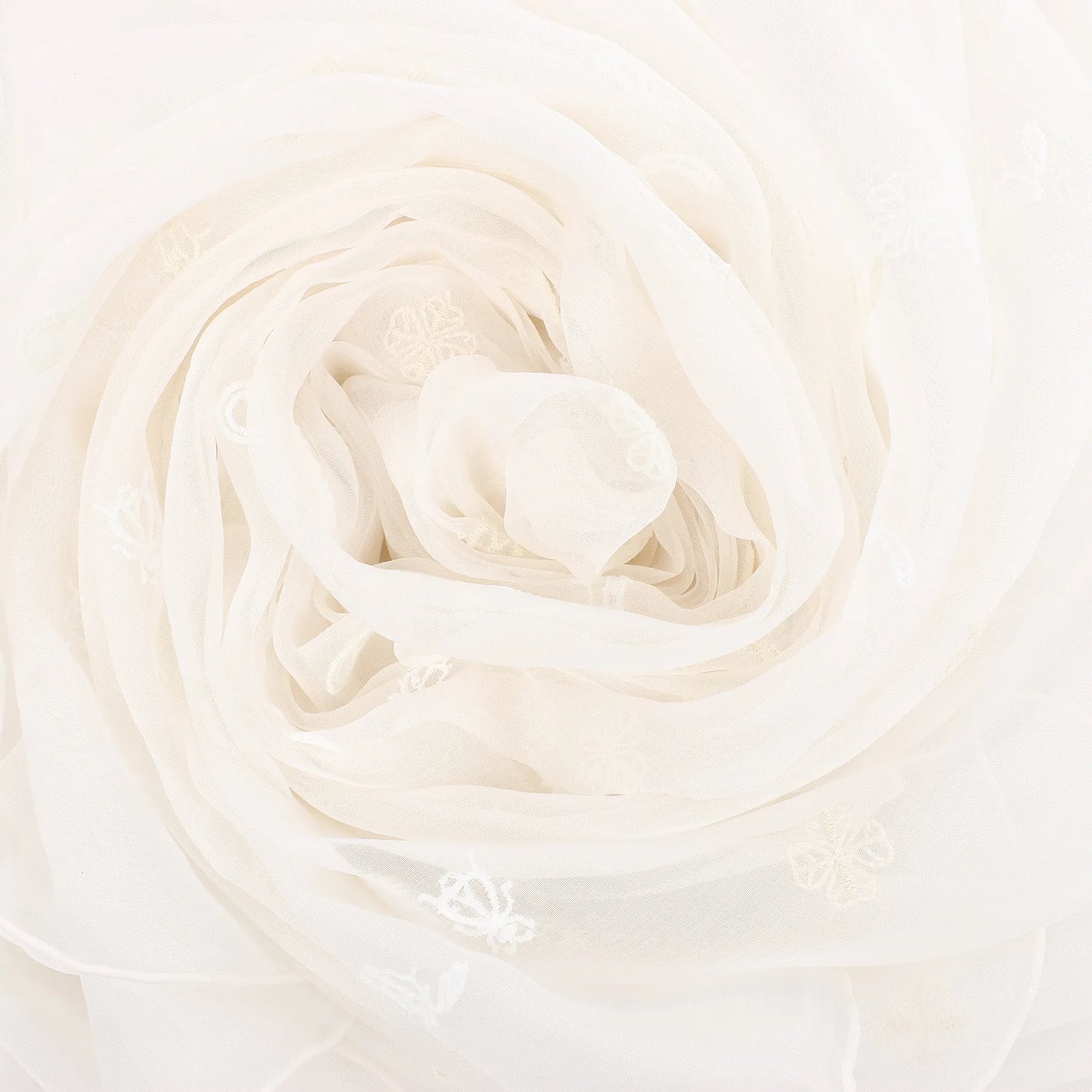 Hermès Carré 100 "Multicharms" Silk handkerchief in White