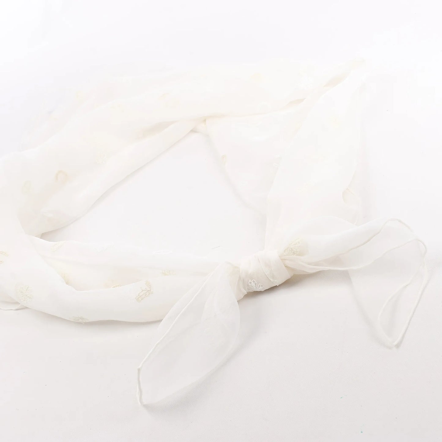 Hermès Carré 100 "Multicharms" Silk handkerchief in White