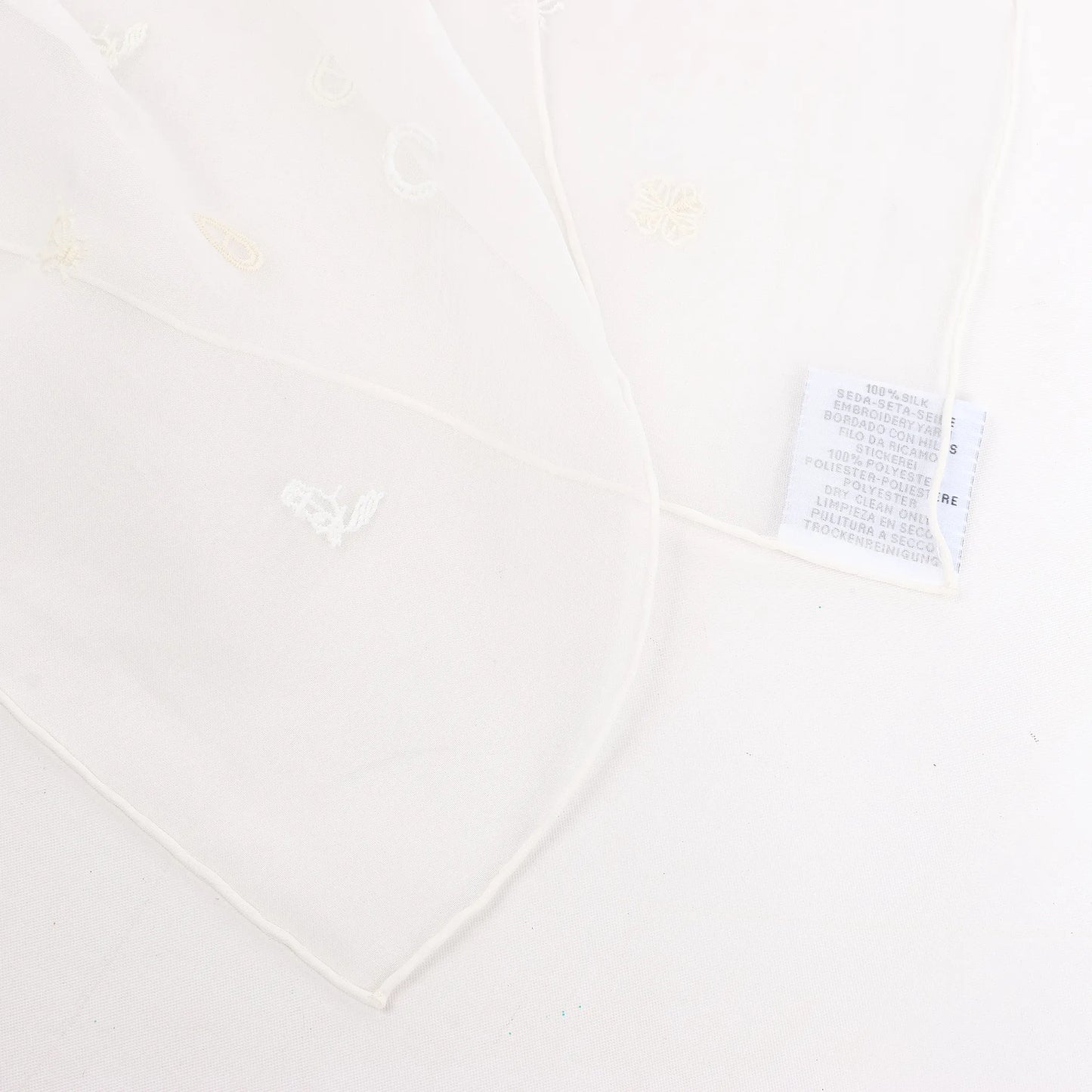Hermès Carré 100 "Multicharms" Silk handkerchief in White