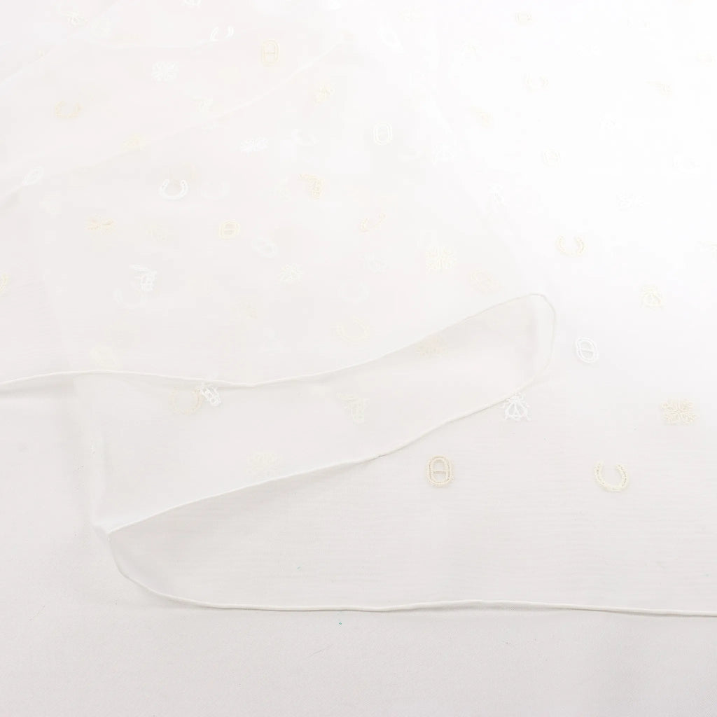 Hermès Carré 100 "Multicharms" Silk handkerchief in White