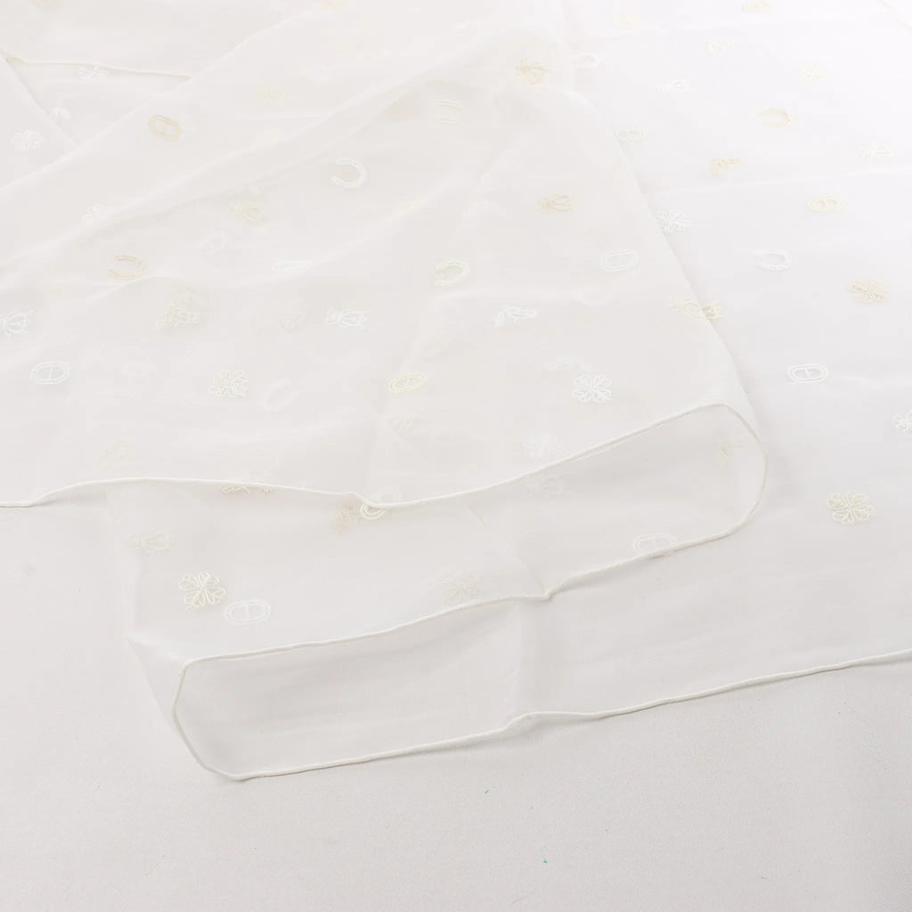 Hermès Carré 100 "Multicharms" Silk handkerchief in White