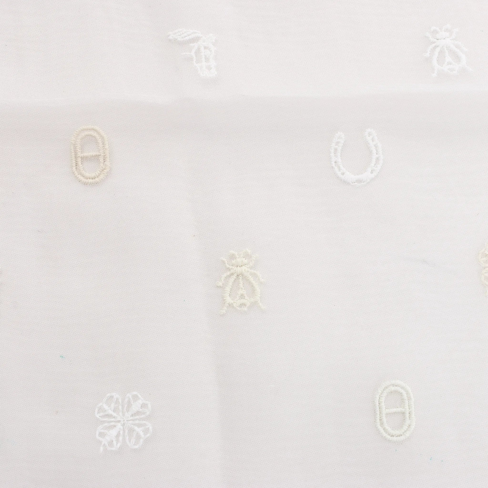 Hermès Carré 100 "Multicharms" Silk handkerchief in White