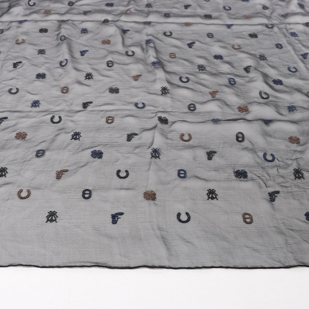 Hermès Carré 100 "Multicharms" Silk handkerchief in Black