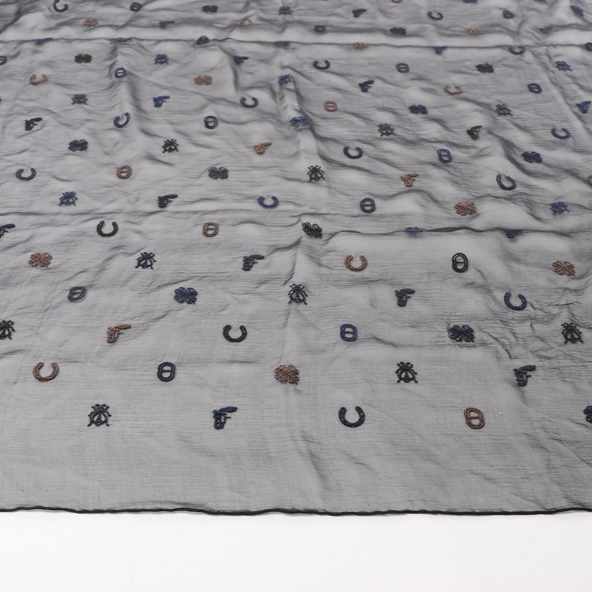 Hermès Carré 100 "Multicharms" Silk handkerchief in Black