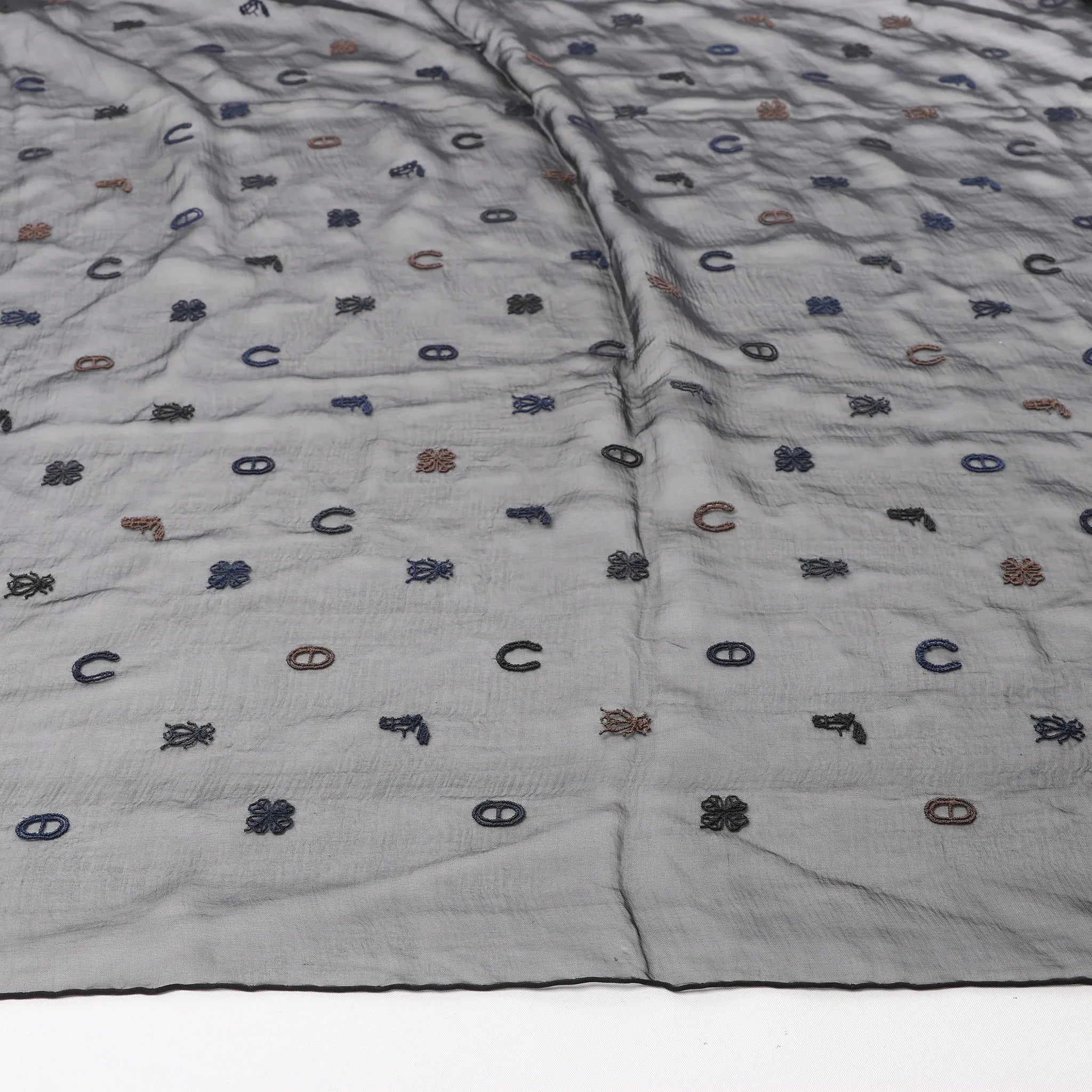 Hermès Carré 100 "Multicharms" Silk handkerchief in Black