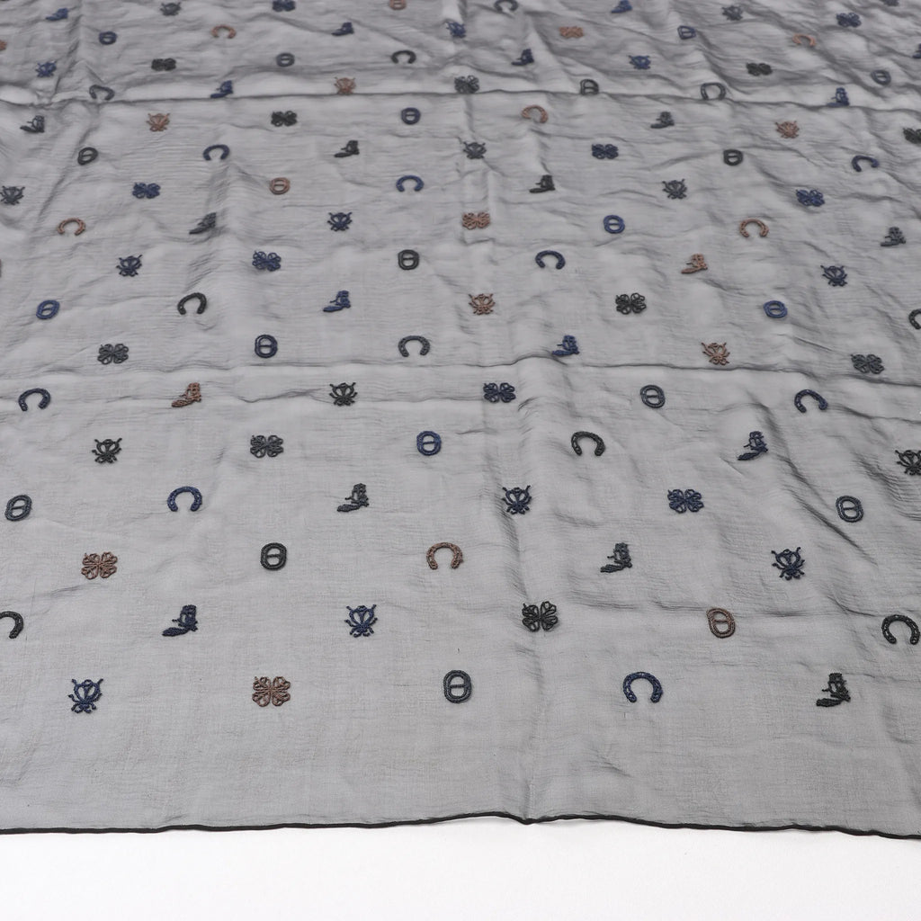 Hermès Carré 100 "Multicharms" Silk handkerchief in Black