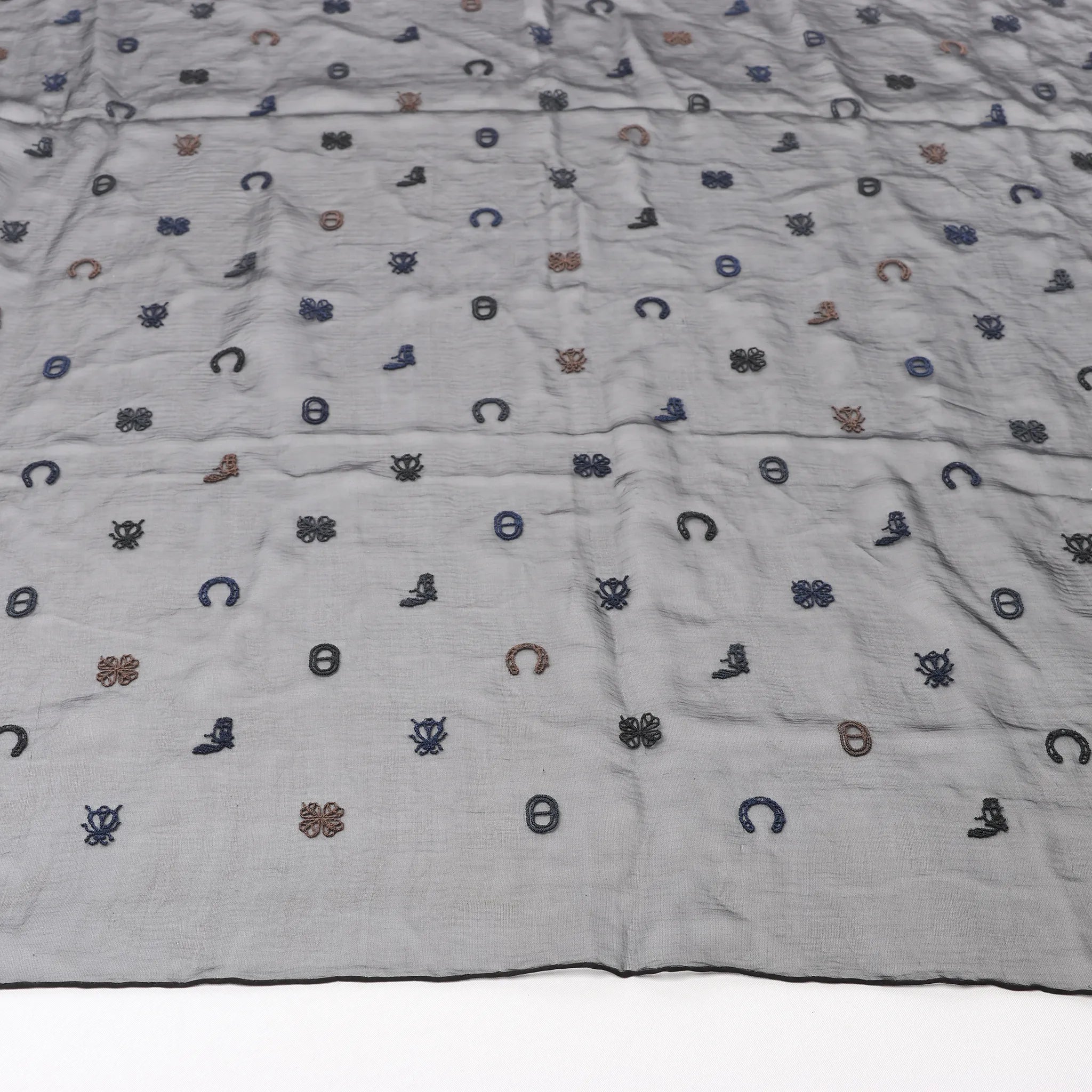 Hermès Carré 100 "Multicharms" Silk handkerchief in Black