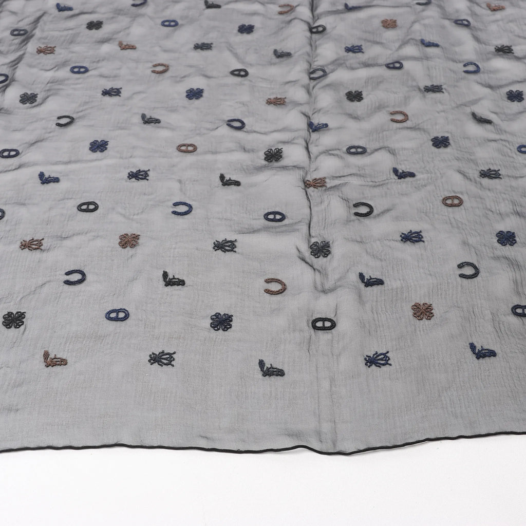 Hermès Carré 100 "Multicharms" Silk handkerchief in Black