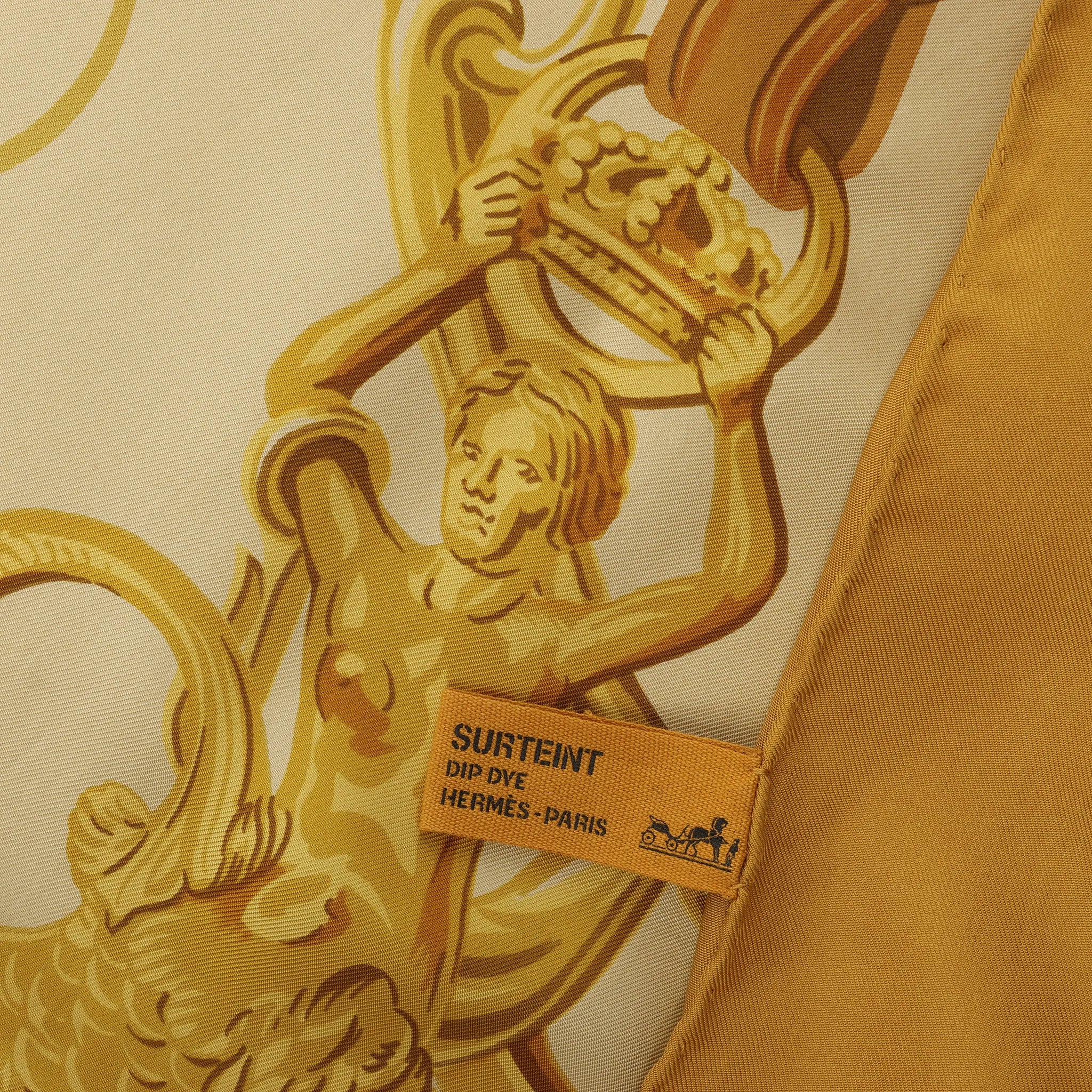Hermès Carré 140 "BRIDES de GALA" Silk handkerchief in Brown