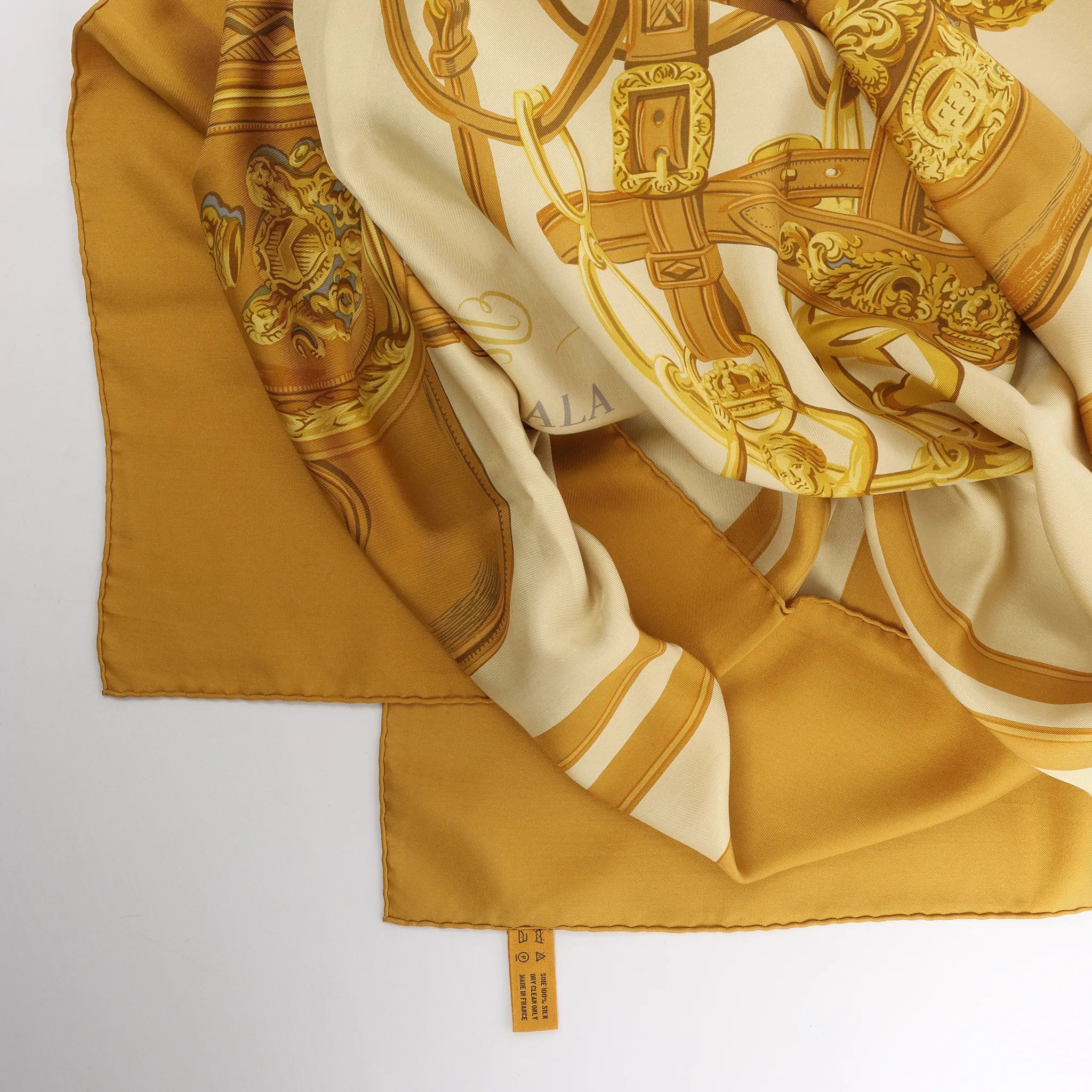 Hermès Carré 140 "BRIDES de GALA" Silk handkerchief in Brown