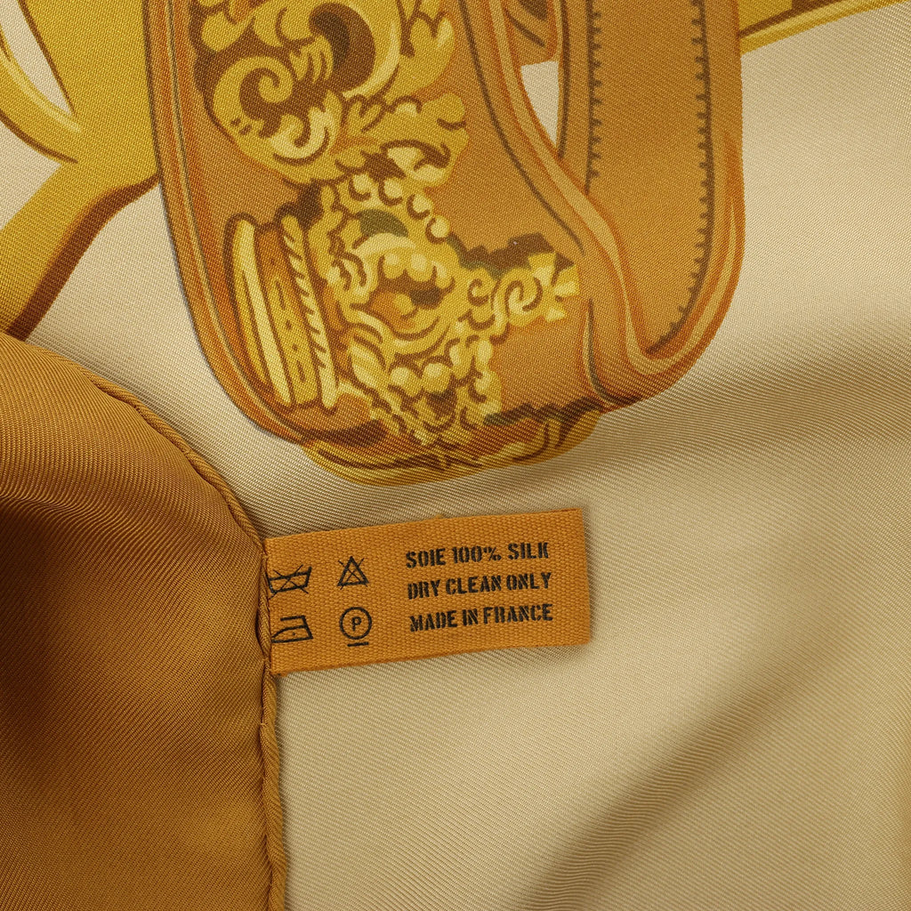 Hermès Carré 140 "BRIDES de GALA" Silk handkerchief in Brown