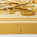 Hermès Carré 140 "BRIDES de GALA" Silk handkerchief in Brown